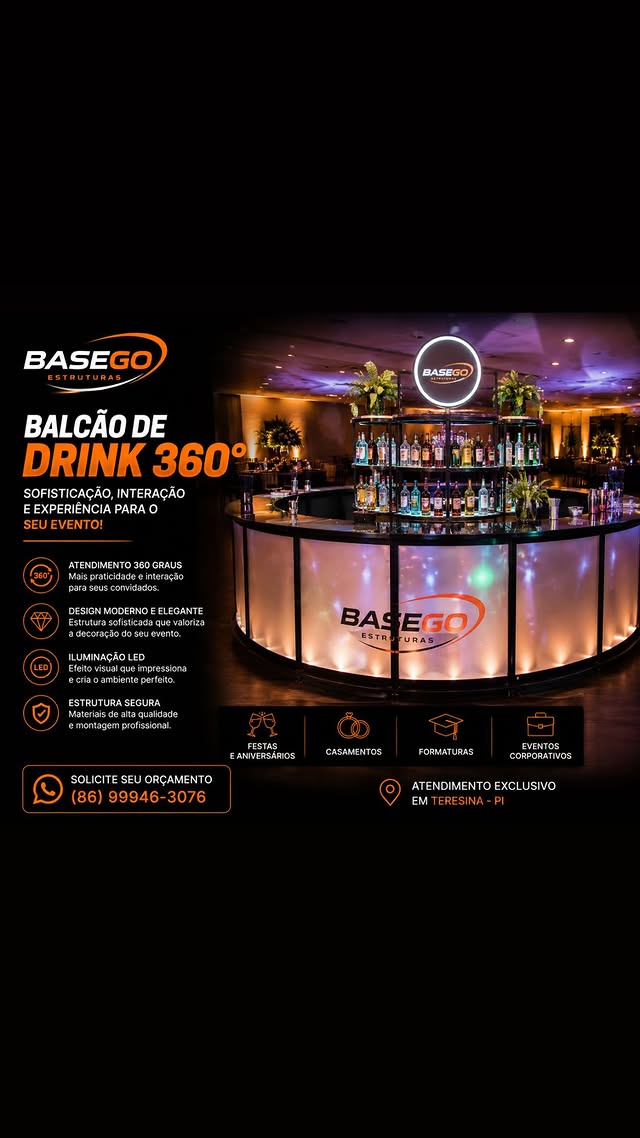 Balcão de Drinks 360°